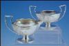 Antique Quadruple Silverplate EUREKA SILVER Cream & Sugar Bowl Egyptian style #1511 & #149