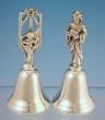 REED & BARTON Silverplate Bells NATIVITY 1983 PAIR Discontinued Collectible Bells