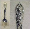 Silver Souvenir Collectible Demitasse Spoon THAILAND GODDESS