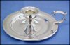ONEIDA / WM. A. ROGERS Paul Revere Silver Plate Candlestick Chamber Stick PAIR A1340