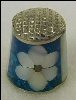 Silver, Turquoise & Mother of Pearl Sewing Thimble Alpaca Silver, Mexico