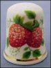 PALISSY Porcelain Sewing Thimble STRAWBERRY Collectible Royal Worcester Spode A1445