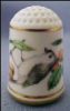 FRANKLIN PORCELAIN Vintage Collectible Bone China TUFTED TITMOUSE  Bird Thimble - The Garden Birds Thimble Collection