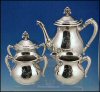 Antique ROGERS SILVER Quadruple Silverplate Tea Set #738 - Recently Re-Silvered! A1453
