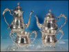 ORNATE VICTORIAN Silver Plate 4-Piece Footed Tea & Coffee Set - E.P.N.S. A1673