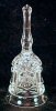 Large ROYAL CRYSTAL ROCK Italian 24% Lead Crystal Dinner Bell RCR Made in Italy A1693