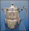Antique WALLACE BROS. Silver Plate Engraved Creamer Pitcher Syrup Pitcher A1704