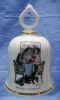 Collectible 1979 NORMAN ROCKWELL Porcelain China Dinner Bell "The Wonderful World of Norman Rockwell" BREAKFAST CONVERSATION - The Danbury Mint 