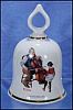 Collectible 1979 NORMAN ROCKWELL Porcelain China Dinner Bell "The Wonderful World of Norman Rockwell" GRANDPA'S GIRL - The Danbury Mint