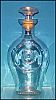 Antique Glass WINE DECANTER with Indented / Domed / Pushed-up / Punt Base & Cut Glass Stopper BULLSEYE