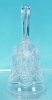 Collectible Clear & Frosted Cut CRYSTAL BELL 5.5" Tall A1877
