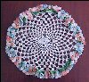 Vintage Hand-Crochet Lace Floral PANSY 10" 3-D TABLE DOILY A1918