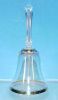 Vintage SASAKI Crystal, JAPAN 24% LEAD CRYSTAL Glass Dinner Bell 18K Gold Bands Danbury Mint A2124