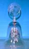 Vintage Annual Etched Crystal Glass Collectible Bell Round Medallion Handle © fc 1982 A2127