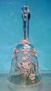 Vintage Crystal Dinner Bell - Faceted Cuts / Pine Needles & 8-Point Stars A2130