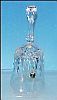 Vintage Glass Dinner 7-1/4" Bell Deep Diamond & Vertical Cuts Black Glass Bead Clapper