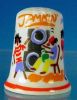 Collectible fine bone china JAMMIN' IN JAMAICA Souvenir Thimble Made in England  A2243