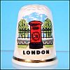 Vintage collectible LONDON PILLAR BOX POST BOX Thimble by JOURNEY'S FRIEND Hand Crafted in England