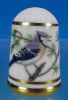 Limited Edition Porcelain Thimble BLUE JAY / Franklin Porcelain / GARDEN BIRDS / Peter Barrett A2285