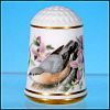 Limited Edition Porcelain Thimble NUTHATCH / Franklin Porcelain / GARDEN BIRDS / Peter Barrett