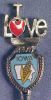 Vintage "I LOVE IOWA" Collectible Enamel Souvenir Spoon FORT USA A2367