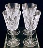 Discontinued French Crystal  VILLEMONT Water Goblets J.G. Durand - France by Cristal D'Arques Boxed set of Four (4)