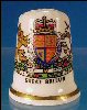 Vintage Fine Bone China Collectible Souvenir Thimble GREAT BRITAIN by JEAN MANSON Made in England A2526