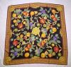 Vintage 100% Italian Silk Fall Fruit Dress Scarf - Made in ITALY A2542