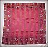 Vintage OSCAR DE LA RENTA 100% Silk Floral Scarf - Burgundy Jacquard Pattern