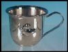 Vintage Silver Plate Baby or Christening Cup with Repousse Duck