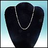 Dainty Vintage .925 Sterling Silver Necklace "C" Chain 16" Mid-Century Modern
