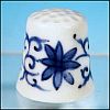 Vintage DELFTWARE DELFT BLUE POTTERY CHINA Collectible Sewing Thimble