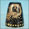 Russian Lacquer Ware Mythology DRAGON Wood Thimble Artist Signed