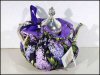 Vintage Fabric TEA COZY / TEA COZIE Floral Lilacs Wrap Around / Snuggie