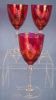 Ruby Red Cased Cut Crystal Cordial or Sherry Stemware 
