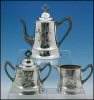 Antique BEACON SILVER CO. Quadruple Silverplate Tea Set #867 A996