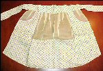 Vintage Hand Made HAND MADE FLORAL HOSTESS APRON Purple & Yellow Flowers Organdy Organza