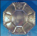 Victorian Silverplate OCTAGON FOOTED TRAY 10" Homan Plate