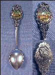 Vintage CAMEO Silverplated Souvenir Collectible Spoon OLD MISSION SANTA BARBARA Perfection Plate Made in Australia