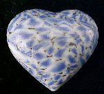 Unique Blue PUFFY HEART Shaped Cabochon Man-made "Stone" Jewelry Necklace Pendant Finding 1-3/8"