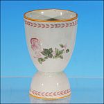 Vintage ADAMS China Co. of England Earthenware China DOUBLE EGG CUP Floral Pink Roses METZ