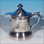 Antique Quadruple Silverplate Creamer Syrup Pitcher Hot Milk Jug Pot W. R. (William A. Rogers)
