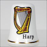 Collectible IRISH CELTIC HARP Porcelain Thimble IRELAND