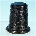 Vintage Lathe-Turned Primitive BLACK Wood Thimble (President Lincoln's Stove Pipe Hat)