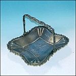 Antique WALDORF QUADRUPLE SILVERPLATE  Silver Plate Cake Dish Basket