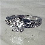 CZ Diamond Round Solitaire Engagement Ring Zirconia